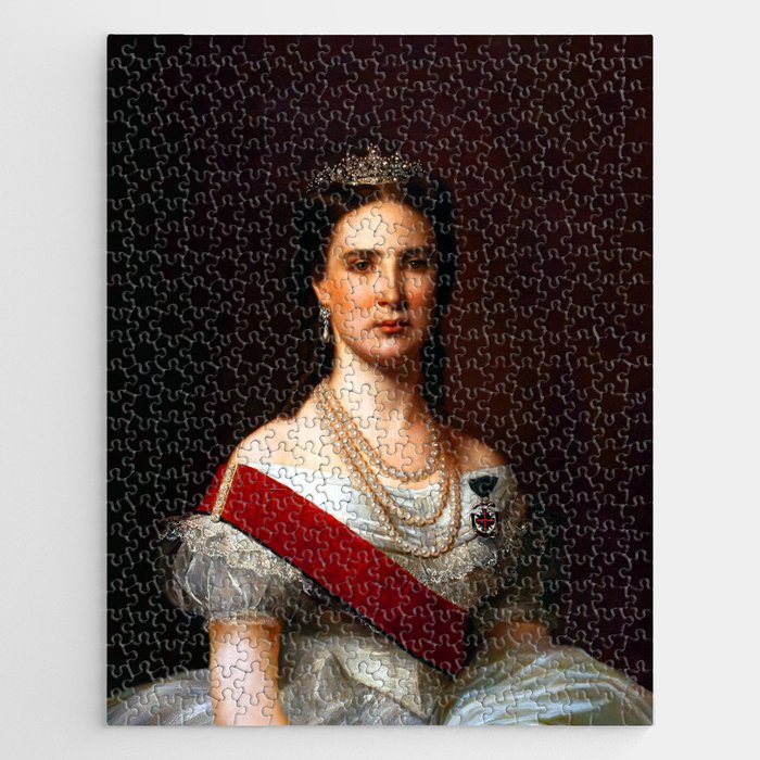 Santiago Rebull Portrait of Empress Carlota of Mexico Jigsaw Puzzle