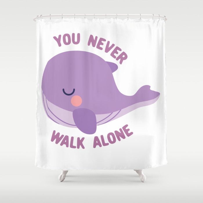 BTS whale you never walk alone Shower Curtain