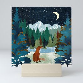 Winter Fox Vista Mini Art Print