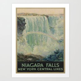 Affiche Niagara Falls Art Print | Amerique, Railwayana, Faelle, Eisenbahn, Digital, Voyage, Usa, Classic, Railfan, Newyork 