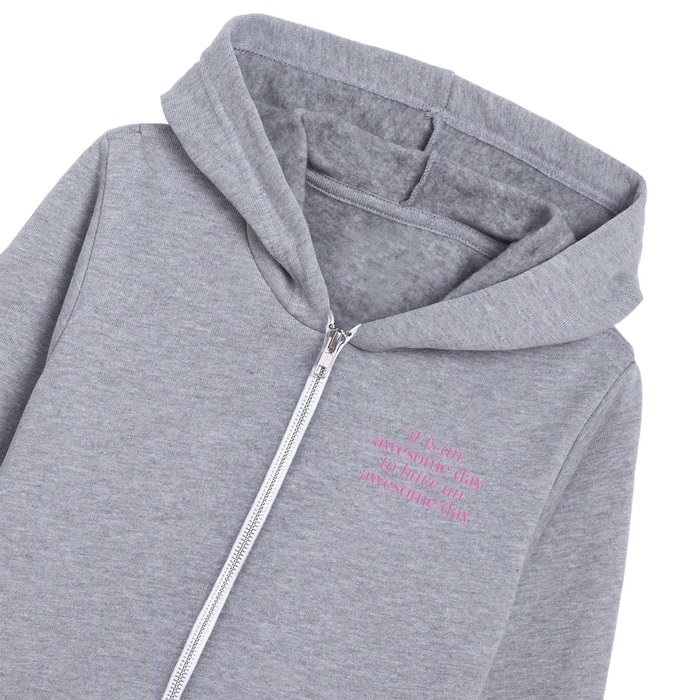 Awesome Day in Pink Kids Zip Hoodie