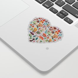 Mushroom heart Sticker