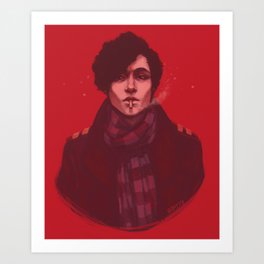 Michael on Red Art Print | People, Painting, Movies & TV 