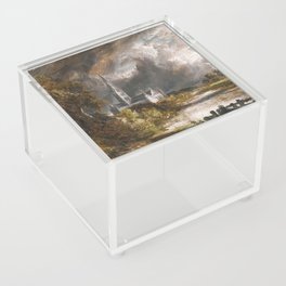 Cathedral and English Landscape art by John Constable Acrylic Box