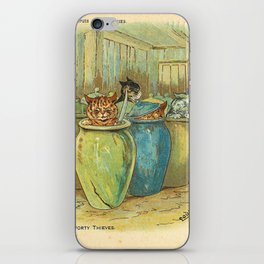 THE FORTY THIEVES | Cats in Jugs by Louis Wain iPhone Skin