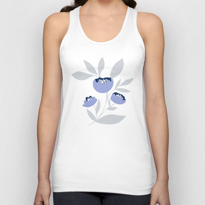 Bold and bright blue peony flower Tank Top