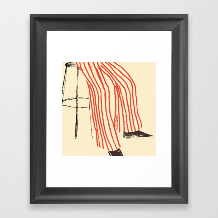 Stripe Pants Framed Art Print