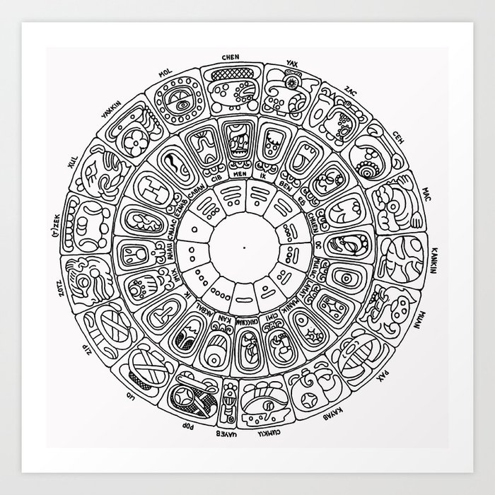 Mayan Calendar Art Print by Mantis Galleries Society6