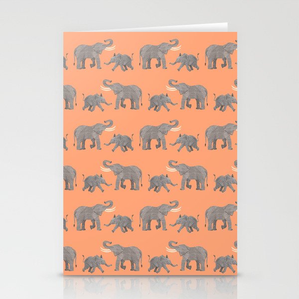 Cheerful Elephants Stationery Cards