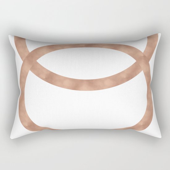 Rose gold circles of infinity Rectangular Pillow