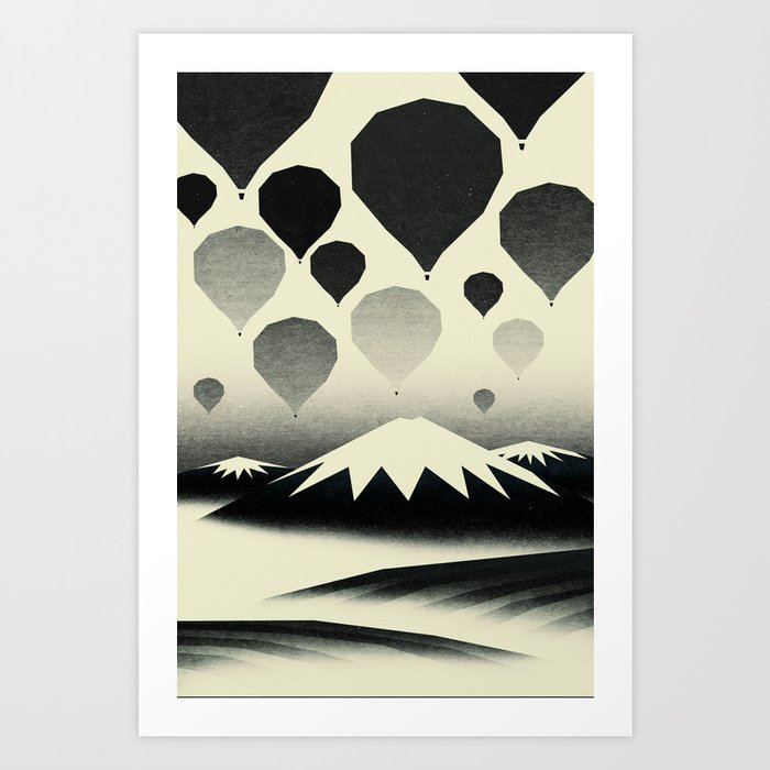 Discover the motif MORNING WIND BALLOONS by Yetiland as a print at TOPPOSTER