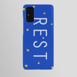 Rest (Text and Graphic Art, Stars Background) Android Case