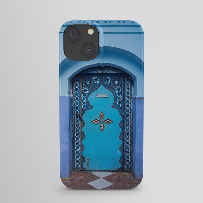 Blue Door in Chefchaouen, Morocco iPhone Case