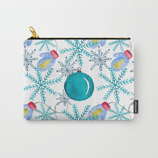 Blue Snowflakes #3 Carry-All Pouch