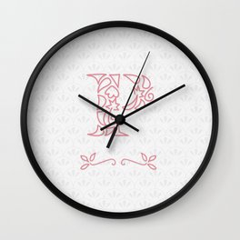 P Scallop: Pink Wall Clock