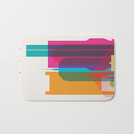 Shapes of Boston. Accurate to scale Bath Mat
