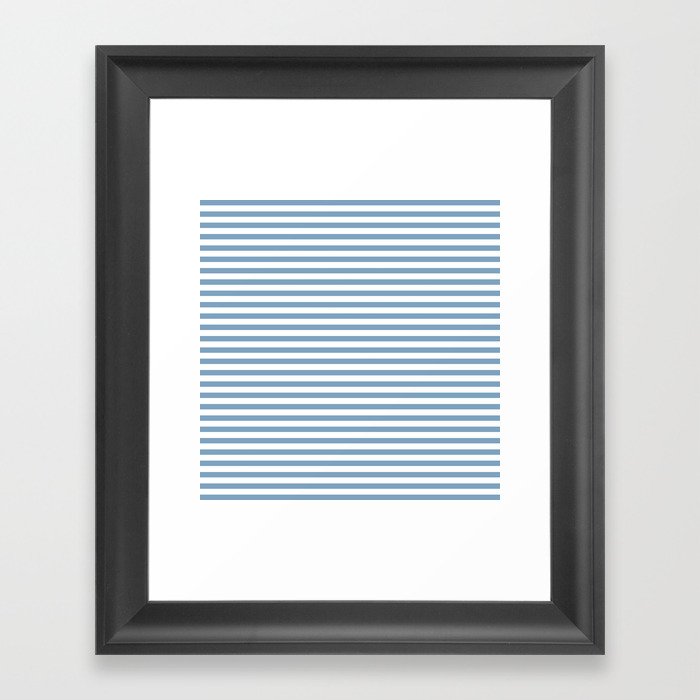 Chambray striped pattern Framed Art Print
