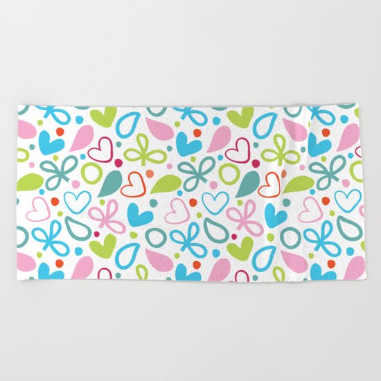 Colorful Lovely Pattern XII Beach Towel