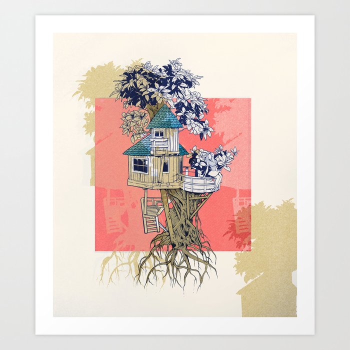 Treehouse colors Art Print