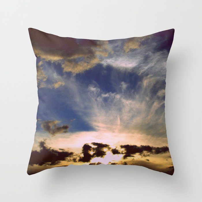 Mystic sunset Throw Pillow