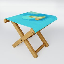 To Leap Or Not To Leap, Frog illustration Folding Stool