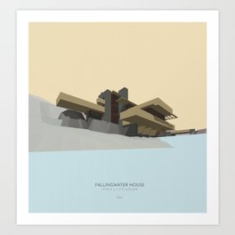 Fallingwater house Art Print
