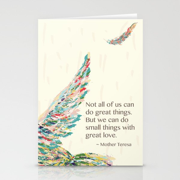 Mother Teresa Quote Stationery Cards