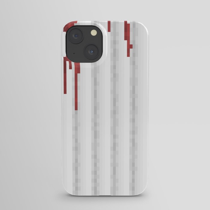 Pixel Blood Shower Curtain iPhone Case