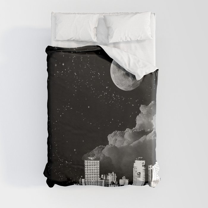 The city at night.. Duvet Cover