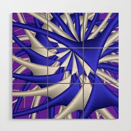 white, blue and violet Wood Wall Art