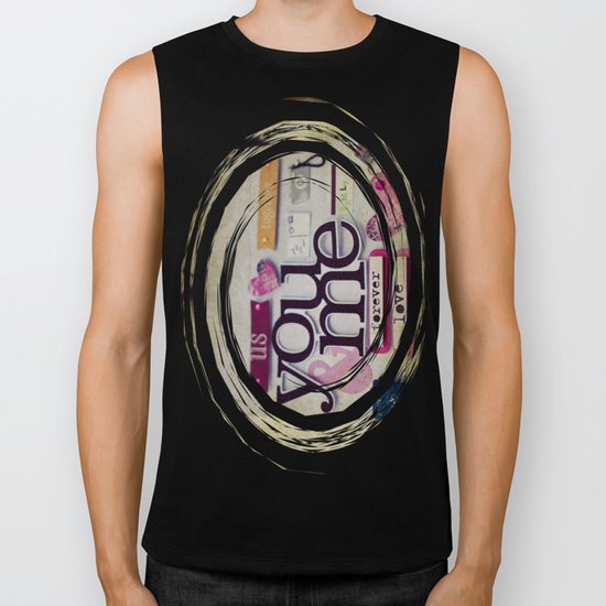 Collage Love - You & Me Biker Tank