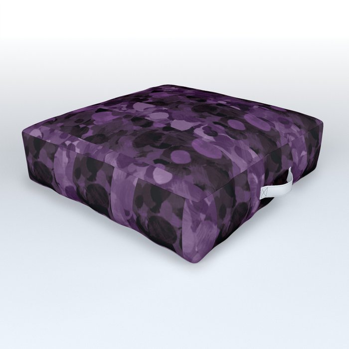 Purple bubble stripes Outdoor Floor Cushion