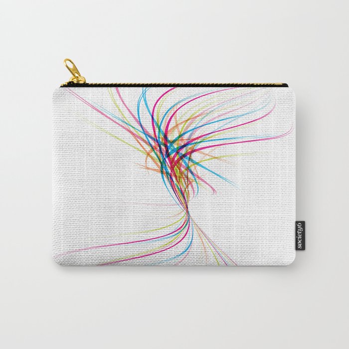 Abstract Curved Colored Lines. Carry-All Pouch