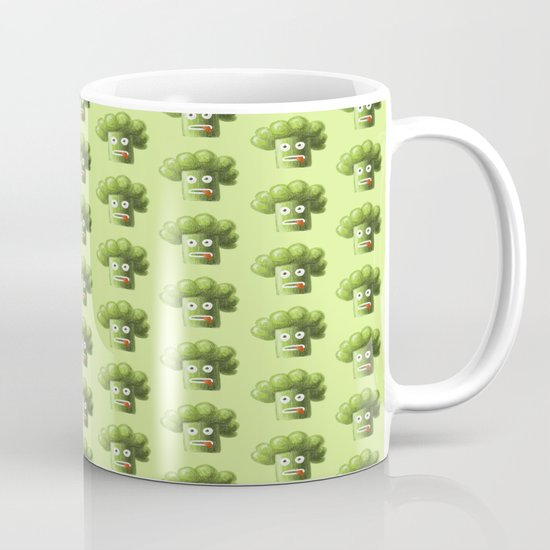 Green Funny Cartoon Broccoli Mug