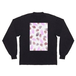 Abstract Pink Lavender Burgundy Watercolor Brushstrokes Long Sleeve T-shirt
