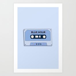 Cassette Tape - TXT Kpop Blue Hour Art Print