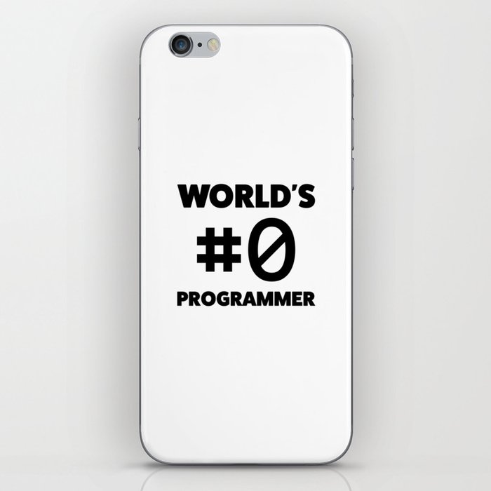 World's #0 programmer iPhone Skin