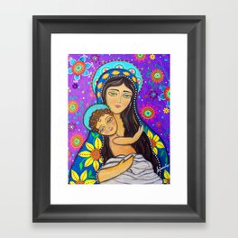 Mother Perpetual Folk Art Painting by Prisarts Framed Art Print