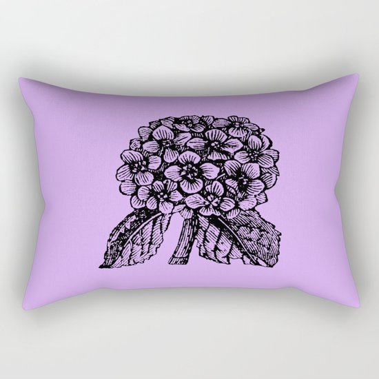 Lavender Hydrangea Rectangular Pillow