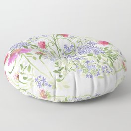 Flowering Meadow - Watercolor Floor Pillow