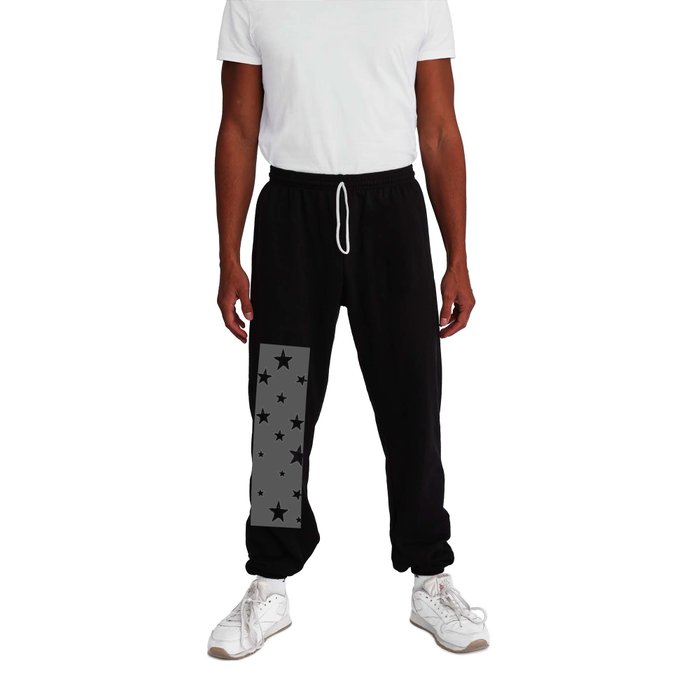 Hand-Drawn Stars (White & Grey Pattern) Sweatpants