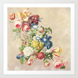 Floral tribute to Louis McNeice (Light) Art Print