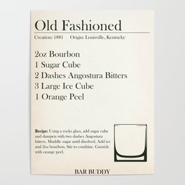 Old Fashioned Recipe Poster