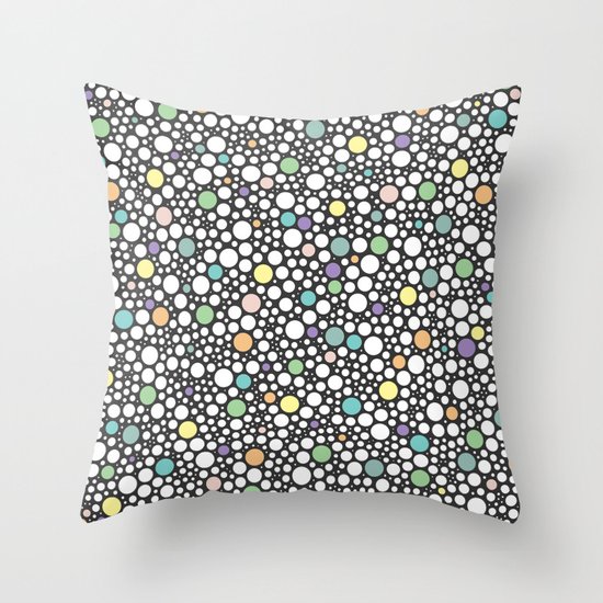 pastel puzzle bubble 3 Throw Pillow