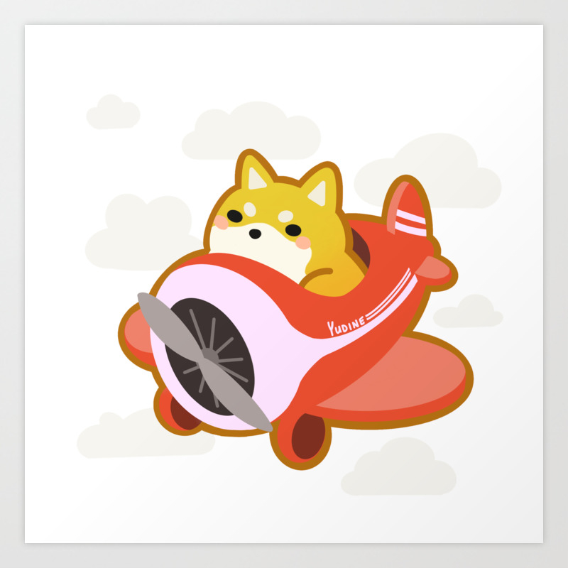 Flight Doge Art Print By Yudine Society6