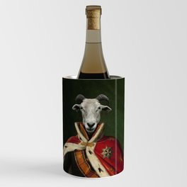 Edited portrait of William I, King of the Netherlands with goat's head Wine Chiller