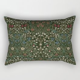 William Morris Vintage Blackthorn Green 1892 Rectangular Pillow