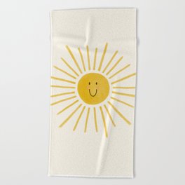 Smiley Sunshine Beach Towel
