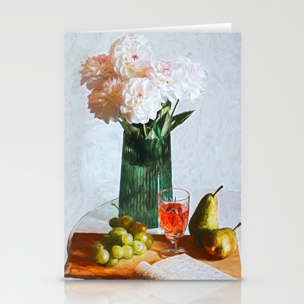 Still Life with Peonies Stationery Cards