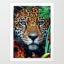 Leopard Hiding Art Print